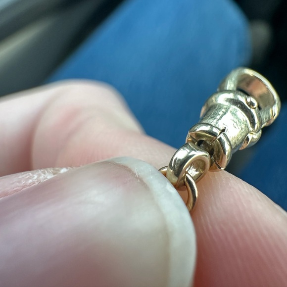 Vintage 9k yellow gold dog clip - Picture 6 of 12